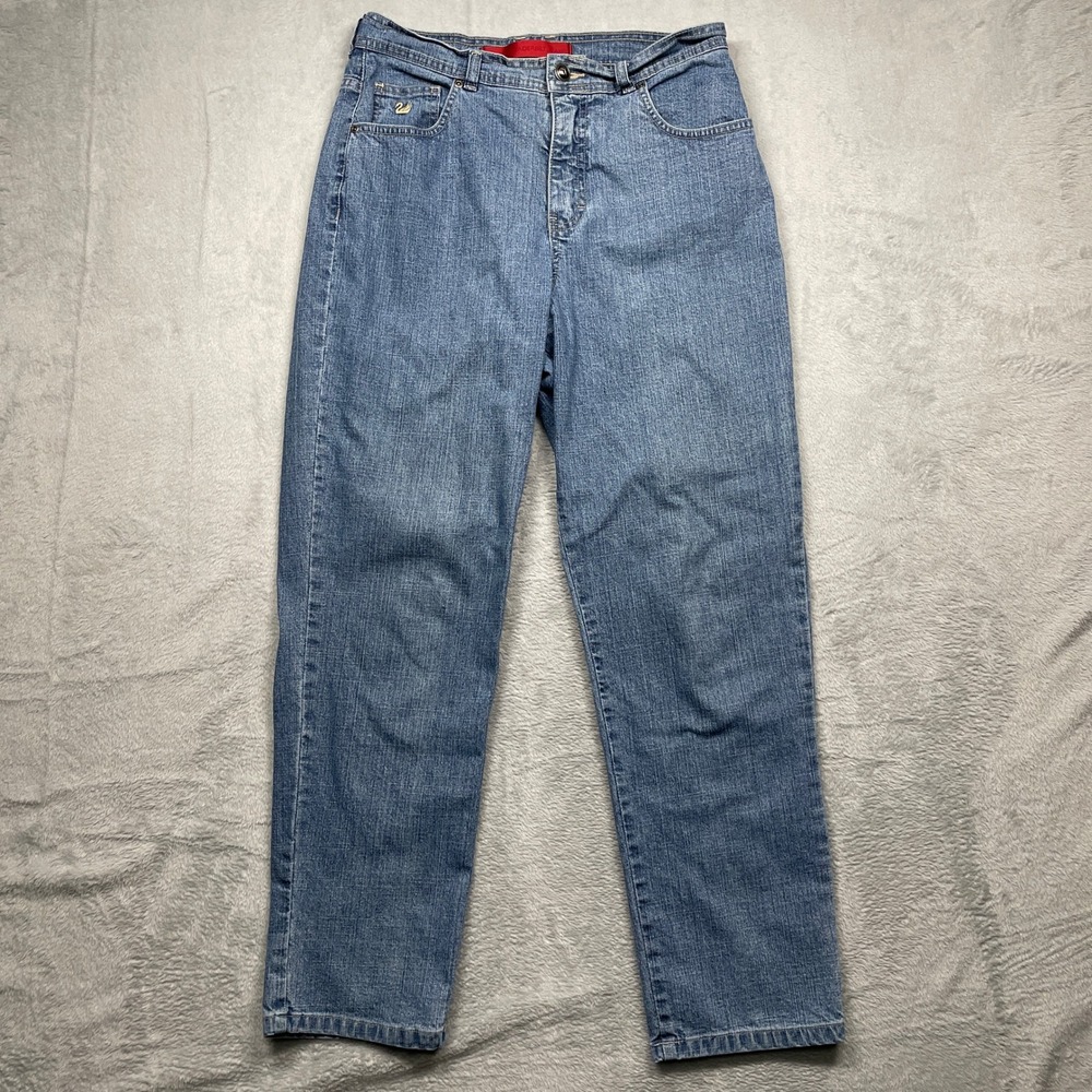 Gloria Vanderbilt Amanda Jeans Womens 12 Short Blue High Rise Straight Tapered